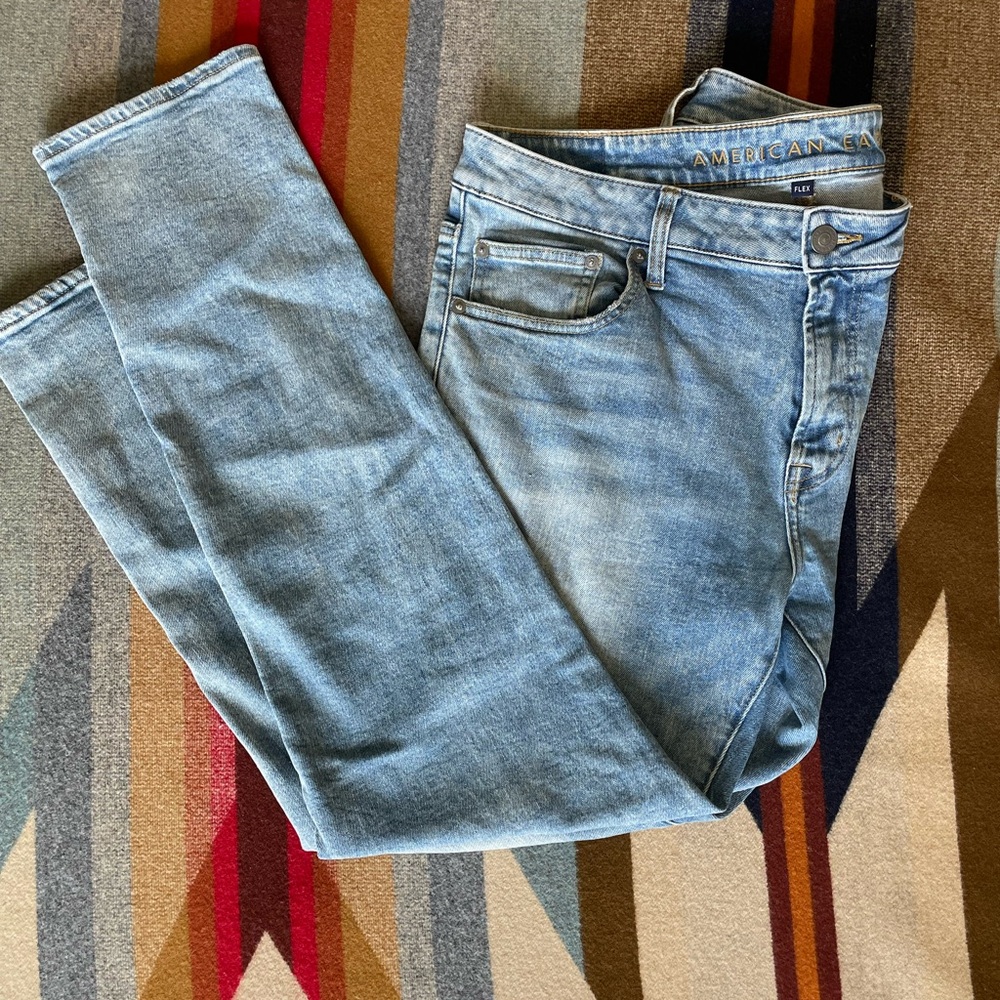 American Eagle Outfitters Men's Light Blue Jeans Flex